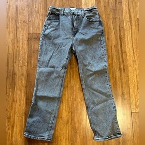 Curve Love Ultra High Rise Ankle Straight Jean in Gray Size 26 Short